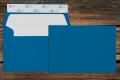 [16409396] Briefhüllen mit Seidenfutter B6 125x176 mm Haftklebend Stahlblau gerippt 100 g/qm